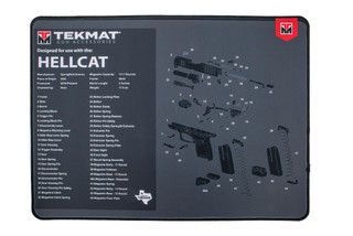 TekMat Ultra 20 Springfield Hellcat Cleaning Mat with diagram